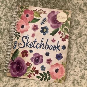 Floral Art Drawing Journaling Sketchbook with Spiral Binding NWT 110 pg